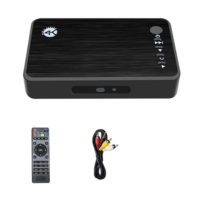 4K Ultra HD Media Player For Car TV SD MMC RMVB MP3 USB External HDD U Disk Multimedia Media Player Box-A97E