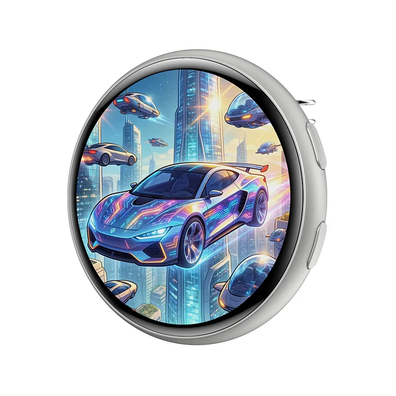 1.50 Inch Full Touch Electronic Badge Cool Digital Display Anime Wafer Badge Fashion Low Power Decorative Ornament