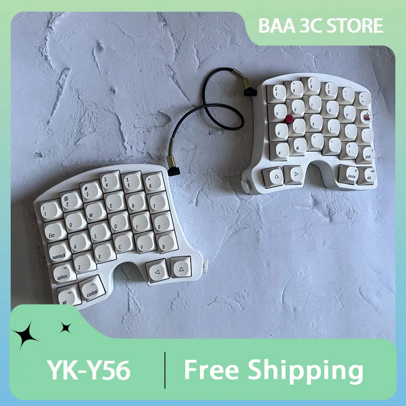 

YK-Y56 Комплект разделенной клавиатуры Little Red Dot Эргономичная механическая клавиатура с возможностью горячей замены VIA 50% 40% Пользовательская клавиатура ThinkPad Pointing Rod