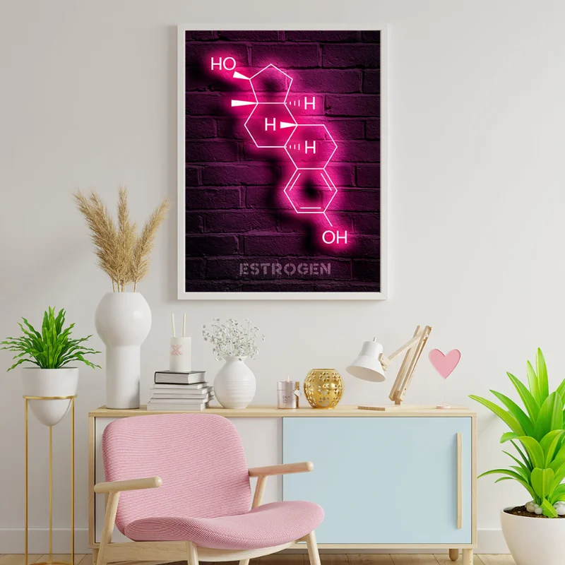 لوحة قماشية ملونة للكيمياء النيون ، ملصق عكسي ، فيتامين كافيين ، لوحة قماش الأدرينالين ، طباعة جدار الفن ، غرفة الصورة ، ديكور المنزل