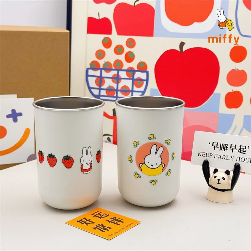 

Kawaii Miffy Cup 350ml Creative Cartoon Portable Mouthwash Mug Multi Functional Couple Coffee Cups Anime Accessories Girls Gifts