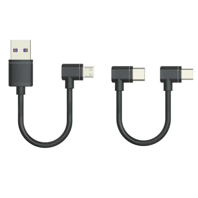 Rodzaj USB-C Mini 5Pin Micro USB z podwójnym kątem 90 stopni krótki kabel ładowania 10cm - 5m dla 5v 1A 2A 2.4A kamera samochodowa