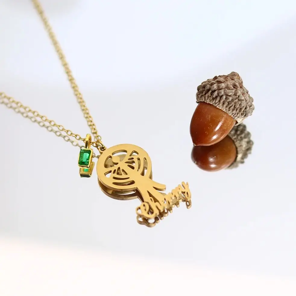 

Chandler Custom Name Tree of Life Necklace Stainless Steel Personalized Unique Gift For Women Banquet Jewelry