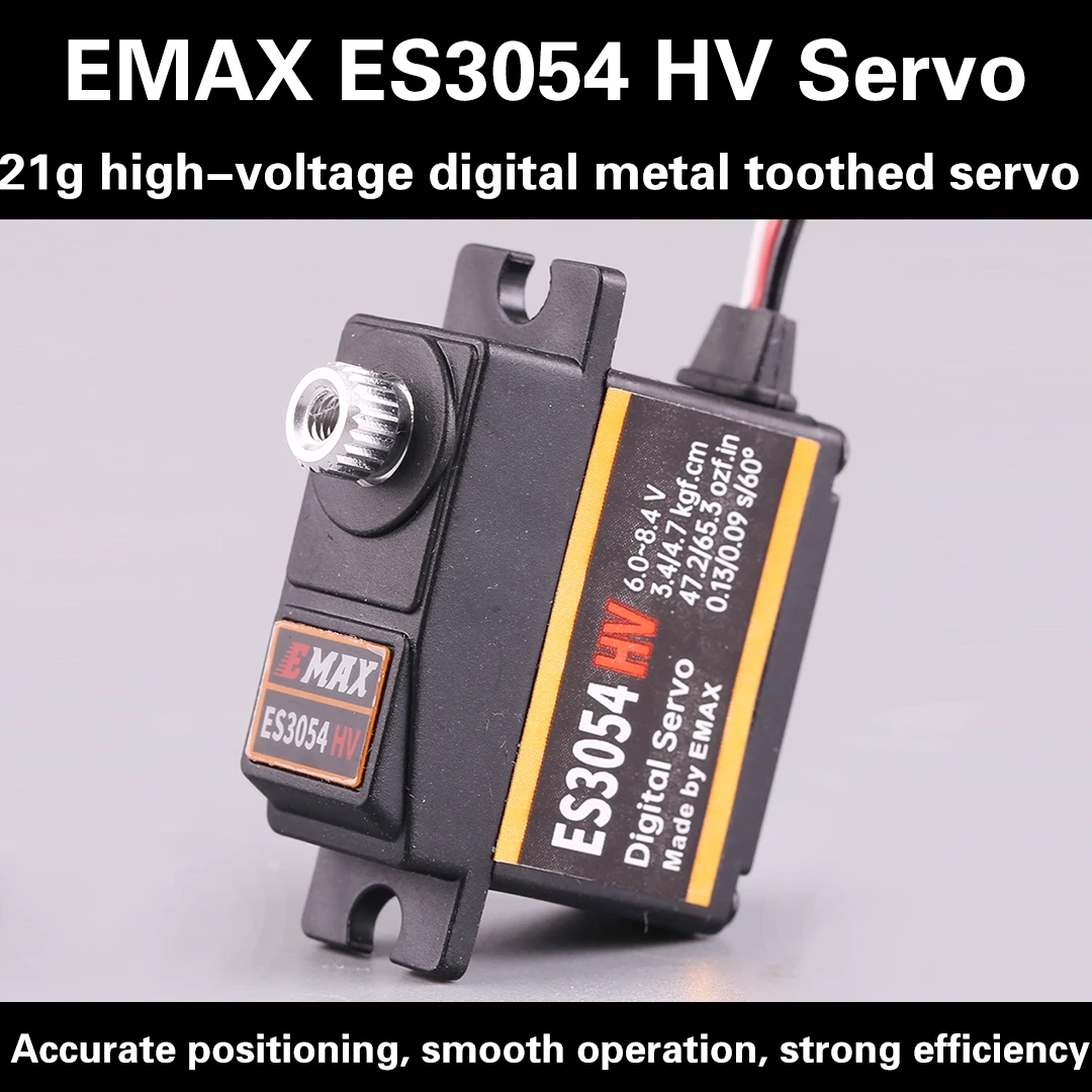 

EMAX ES3054HV High Voltage 6V 8.4V Metal Gear Digital Servo for RC Airplane All-Purpose High Performance