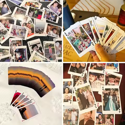 1 Deck Of 54 Custom Photo Playing Cards |Center Cut Design - Personalized Photo Cards For Gifts,Weddings,Parties,And Game Nights