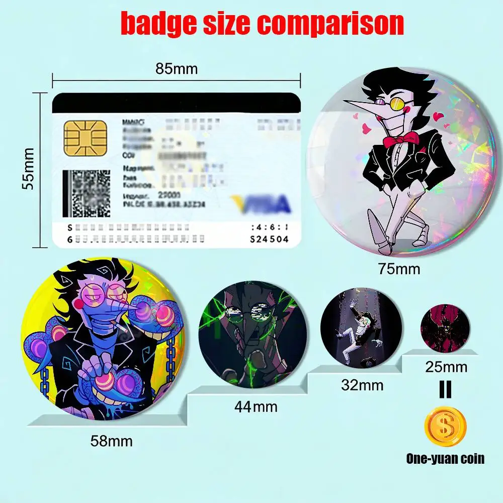 Spamton G. Spamton Deltarune Badge on Backpack Clothes decoration Tinplate Round Brooch Funny Custom