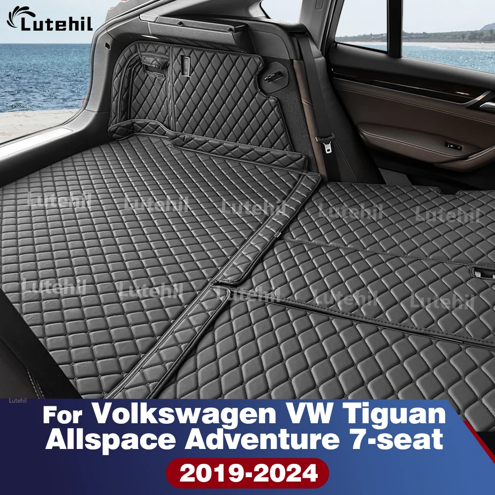 

Грузовой вкладыш для Volkswagen VW Tiguan Allspace Adventure, 7 мест, 2019-2024, полный комплект, коврик в багажник, всепогодный ковер 2023 2022 2021