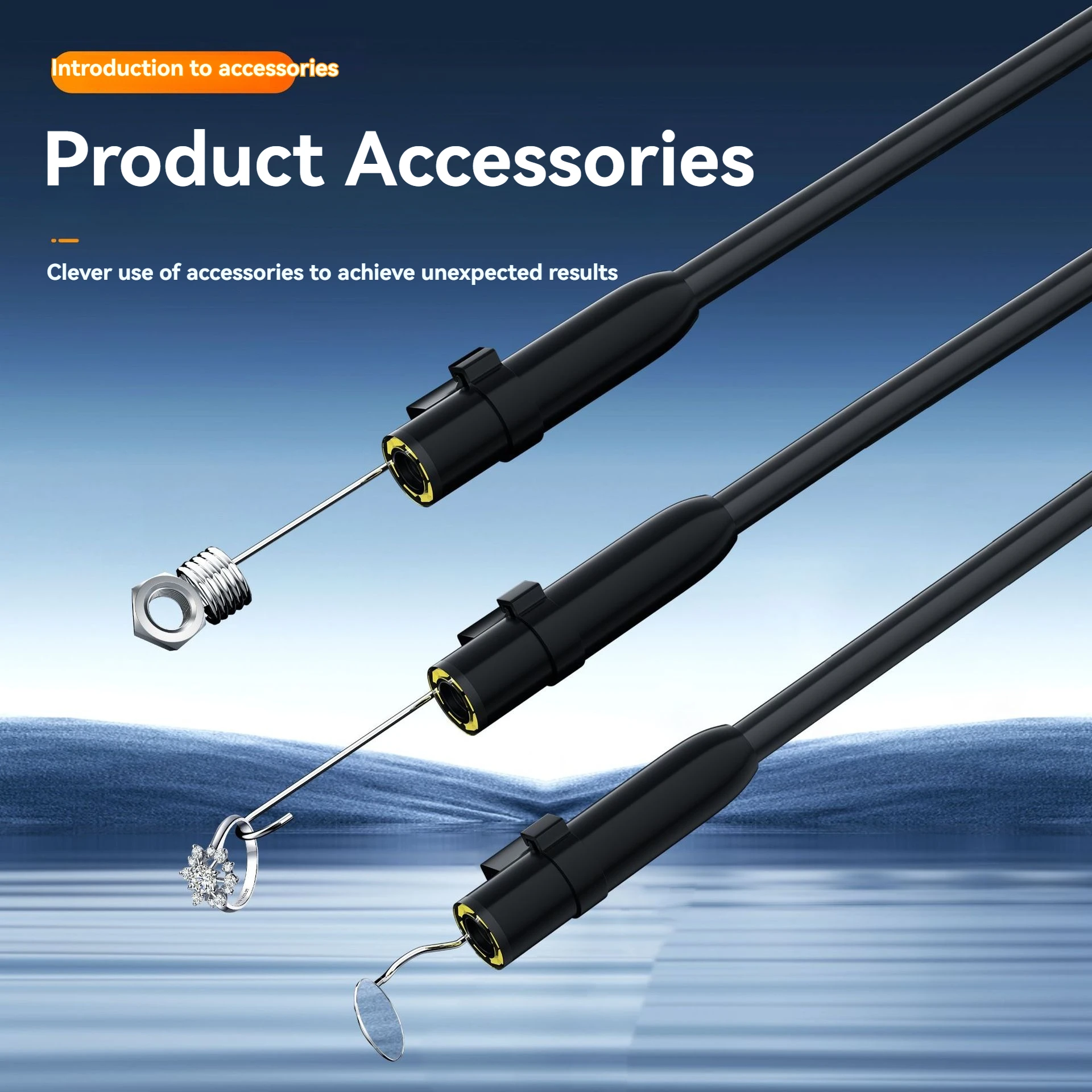 Industrial Endoscope Camera 4.3IPS Screen HD 1080P Single  Lens Pipe Car Inspection Borescope IP67 Waterproof LED 2600mAh