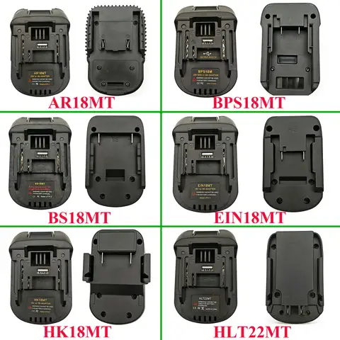 For Milwaukee Lithium Batteries Case For Dewalt For Ryobi For AEG For Hitachi For Hilton For Einhell For Makita Machines Adapter