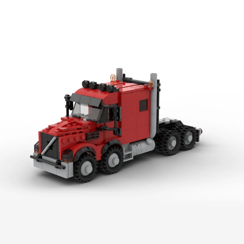 QWERT Speed Racing Car Model MOC Building Brick VNL Twin Steer Truck Modular Technology Holiday Gifts Assemble Toys Suit Display