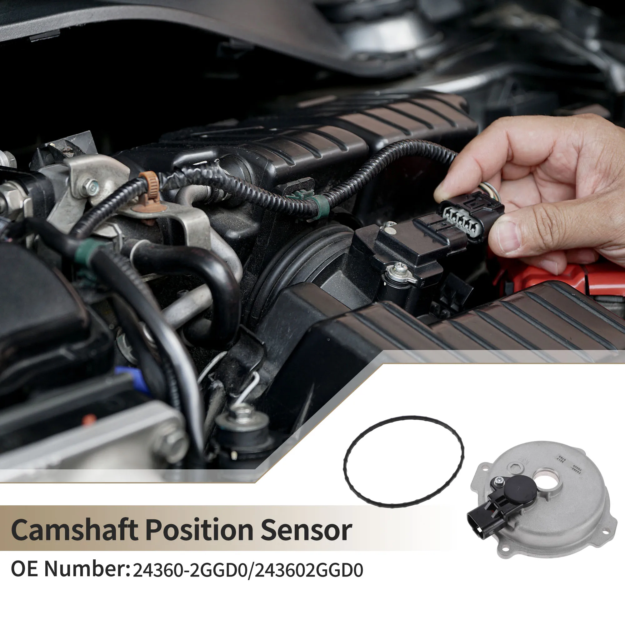 UXCELL No.24360-2GGD0 Camshaft Position Sensor for Hyundai Santa Fe Sport 2.0L 2.4L