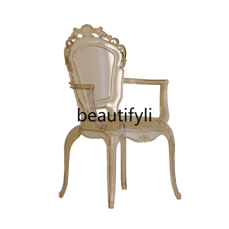 

Acrylic dining chair Nordic style princess chair transparent crystal ghost stool