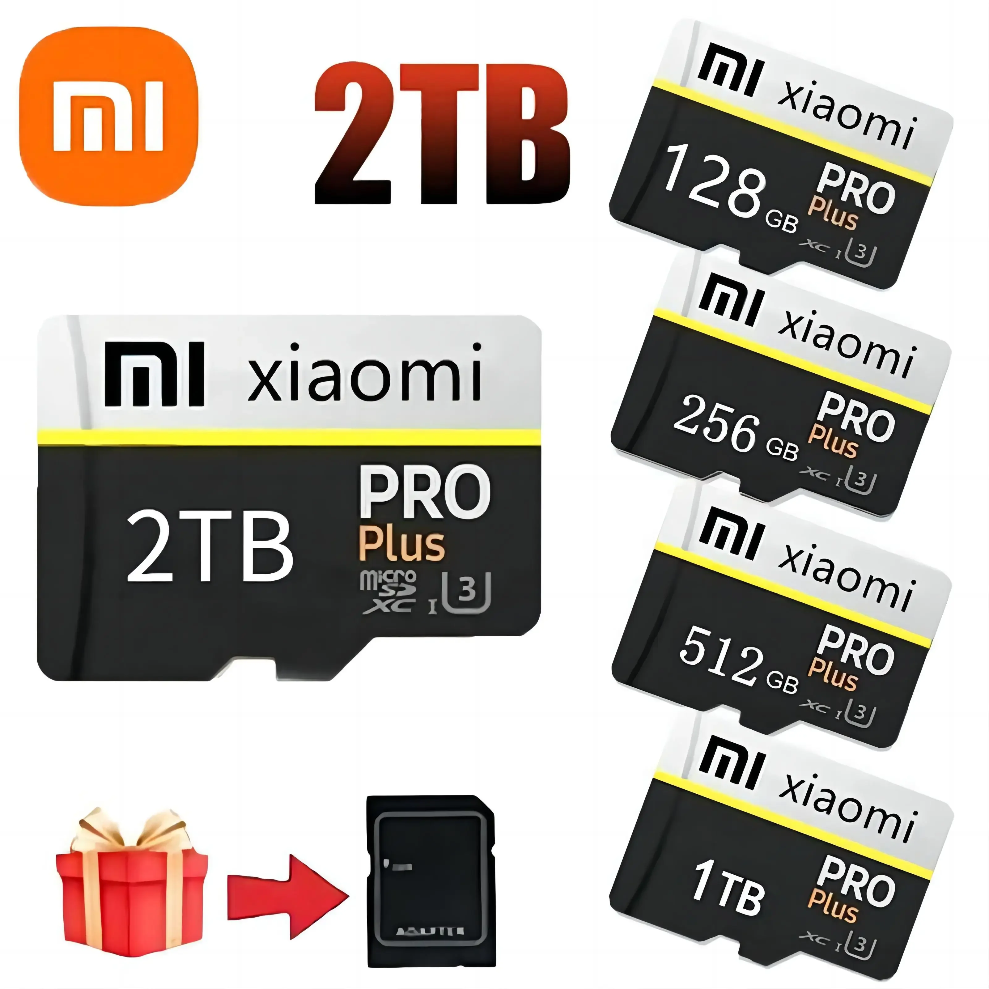 Карта памяти Xiaomi Micro SD, Uitra, высокая скорость, флэш-карта памяти для телефона, 1 ТБ, 128 ГБ, 256 ГБ, MicroSD C10 A1 TF