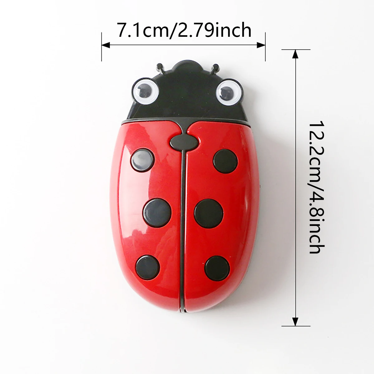 1 Piece/2 Pieces Set Cute Ladybug-Shaped Magnetic Pen Holder, Dual-Purpose Cartoon Plastic Box for Blackboard and Whiteboard Markers, Home Storage Box, Refrigerator Magnet Storage Box, Room Decoration, Storage, Office Decoration, Christmas Gift