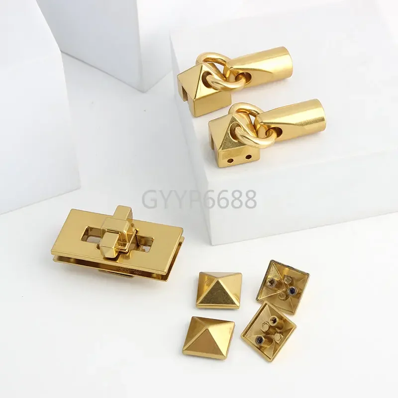 

5-10Sets Metal Twist Turn Locks For Leather Handbags Purse Bags Snap Clasps Closure Buckles DIY Handmade Hardware Accessories