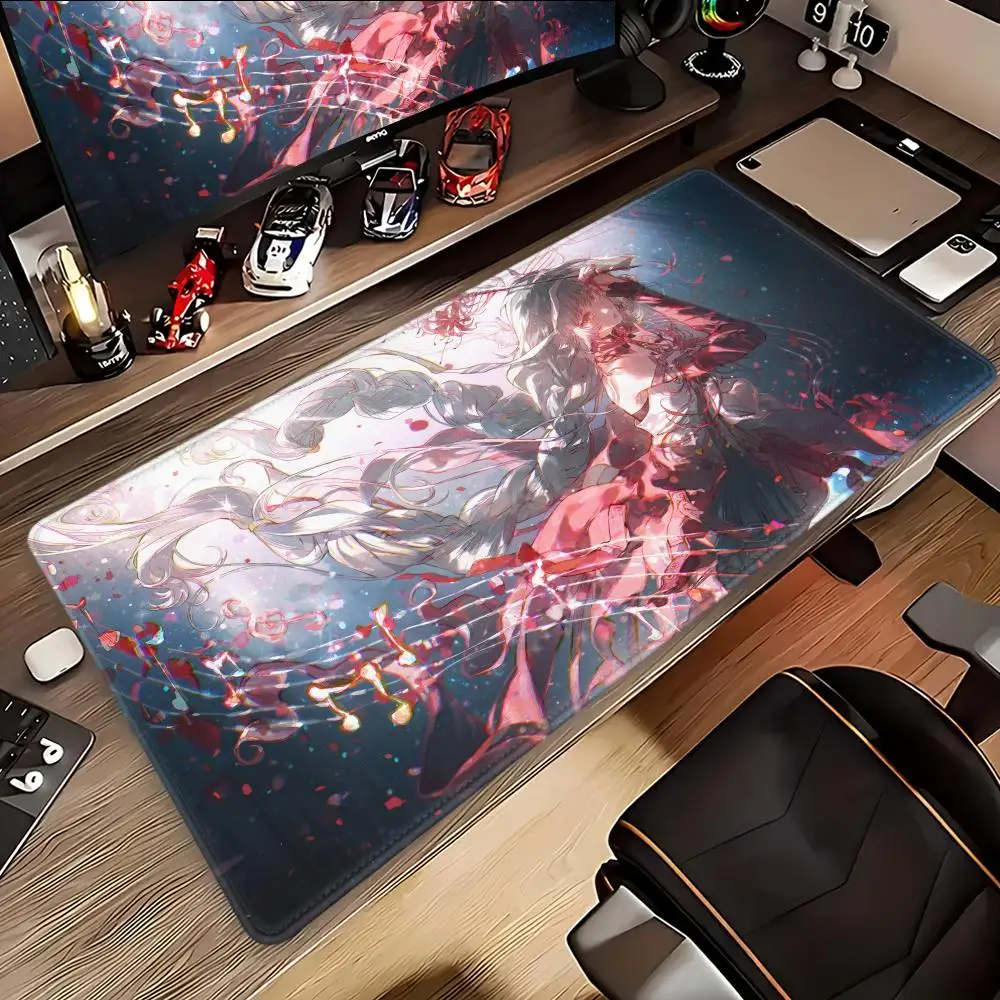 PHROLOVA Animation Beautiful patternsOffice Computer Desk Mat Table Big Mouse Pad Laptop Cushion Decor for Wuthering Waves