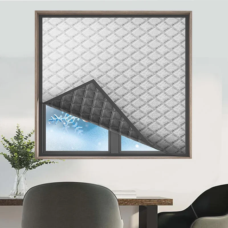 Graphene Window Windproof and Thermal Insulation Film, Winter Windproof, Bedroom Insulation, Cold Proof, No Need to Drill Holes.