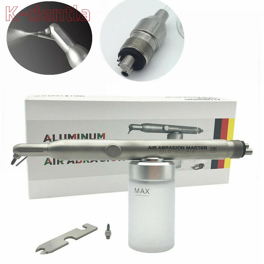 Dental Alumina Air Abrasion System Microetcher Polisher Sandblaster 2/4 Hole Aluminum Oxide Sandblasting Gun Cooling Function