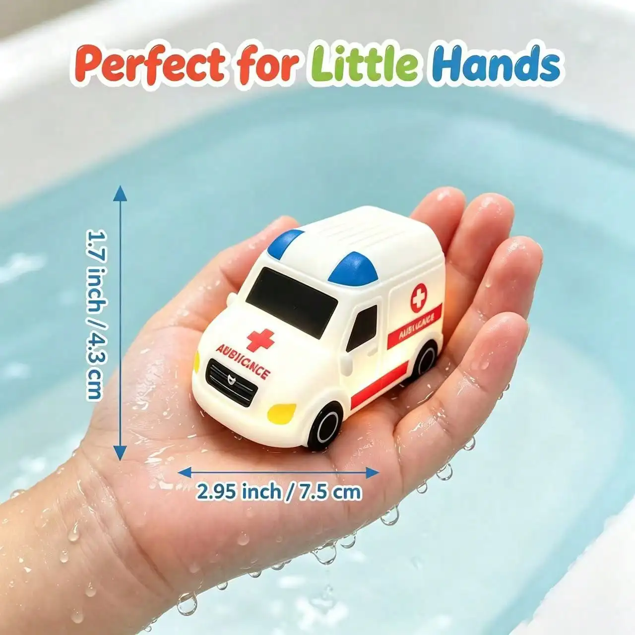 2/4/6Pcs No Hole Light Up Ocean Animal Bath Toys Set, Floating LED Bathtub Water Toys for Toddlers, Bathroom & Pool Party Water Game Play, Random Sea Animal Figures, Waterproof Kids Bath Time Toy
