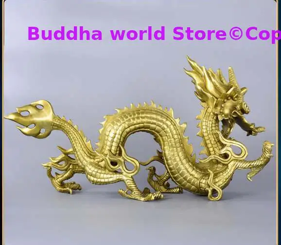 large HOME OFFICE Company SHOP Efficacious Money Drawing thriving business Lucky Royal Dragon FENG SHUI art mascot copper statue