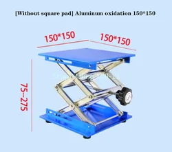 Bancada de laboratório para madeira, mesa elevatória, placa de laboratório, jack, tesoura, plataforma stand, roteador, suporte de carpintaria, 150*150mm