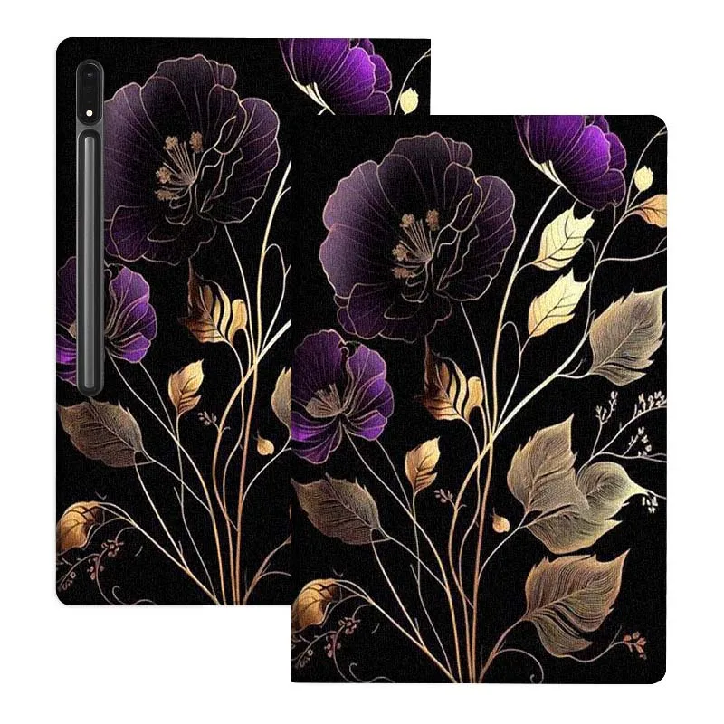 

Art Retro Luxury Flower For Samsung Galaxy Tab S10 S9 S8 S7 FE Lite Soft Flexible Support Tablet Case Gift