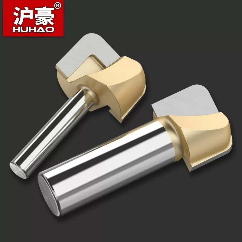 HUHAO Milling Cutter Tools Slotting Trimming Tngraving Wood Router Bit 1/2 Shank TCT End Mill High Quality Woodworking Tools