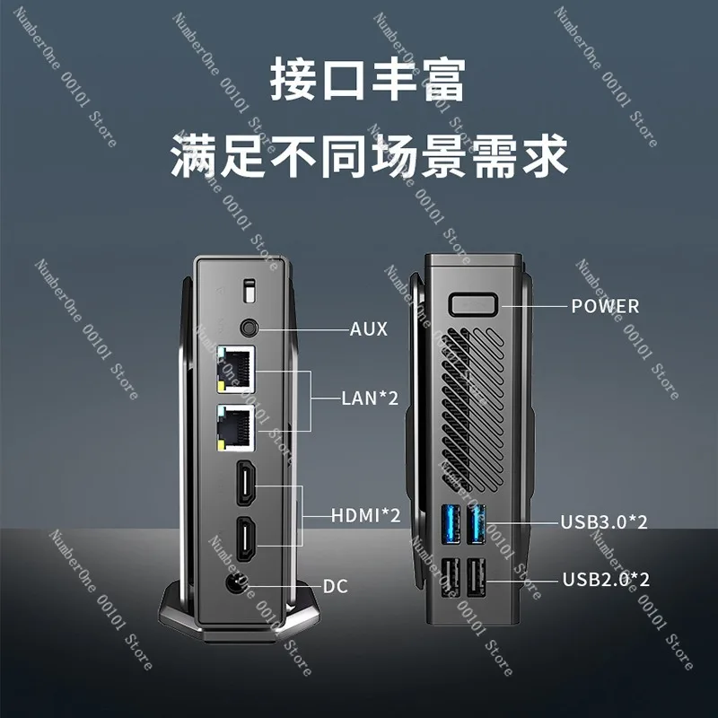 Mini Computer with Smart Temperature Display,Compact Silent Home Desktop PC for Study,Office and Media Use