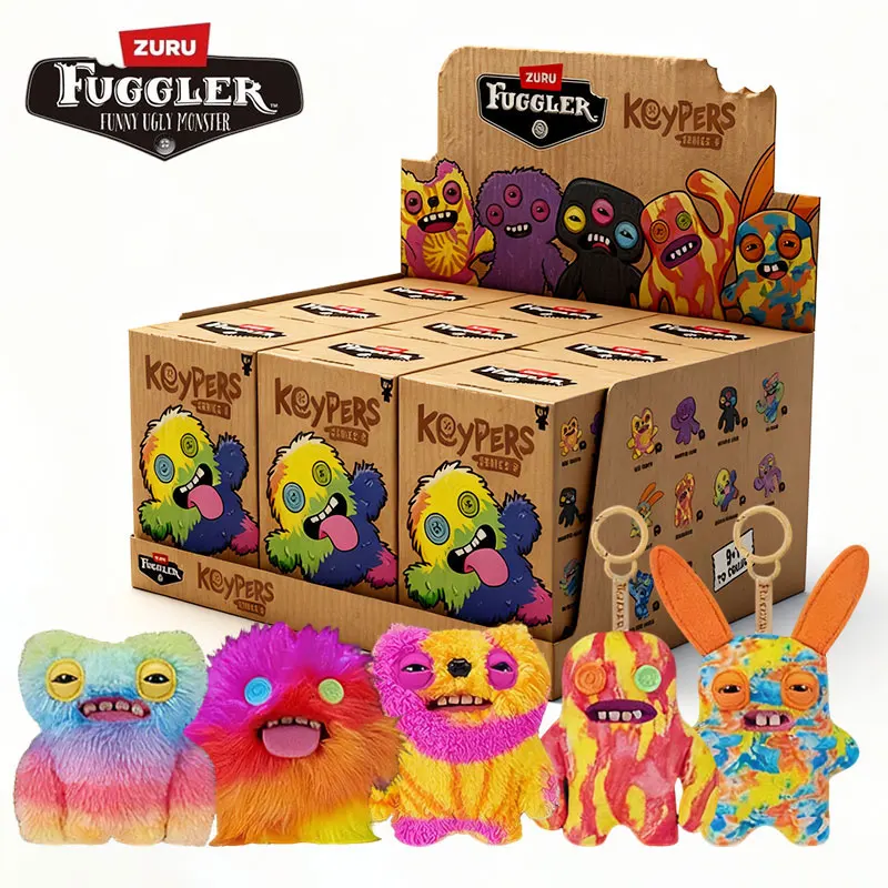 

New Fuggler Plush Keychains Mystery Blind Boxs Toys Funny Ugly Tooth Monsters Doll Figures Bags Pendant Keyrings Christmas Gifts