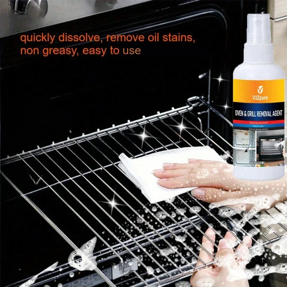 Oven & Grill Cleaner - for Cleaning,Deodorizing & Degreasing, Microwave Oven Kitchen Oil Grease Removal, Blackening Descaling