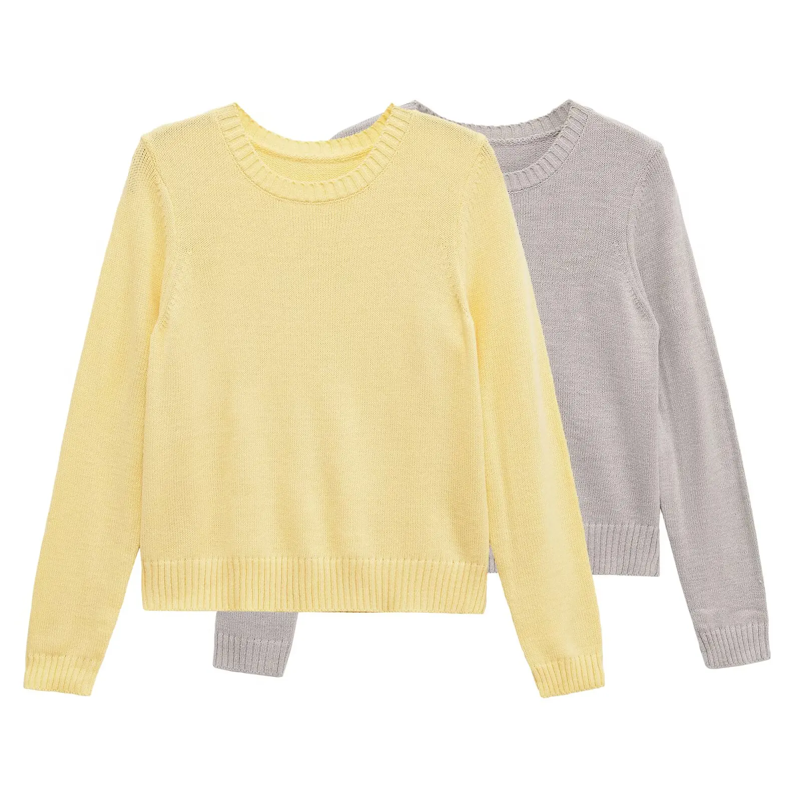 

Faionable Lazy Sle Super ular All-Match Slimming Wool Blend Basic round Ne Knitted Sweater ZAAR round Ne Knitwear