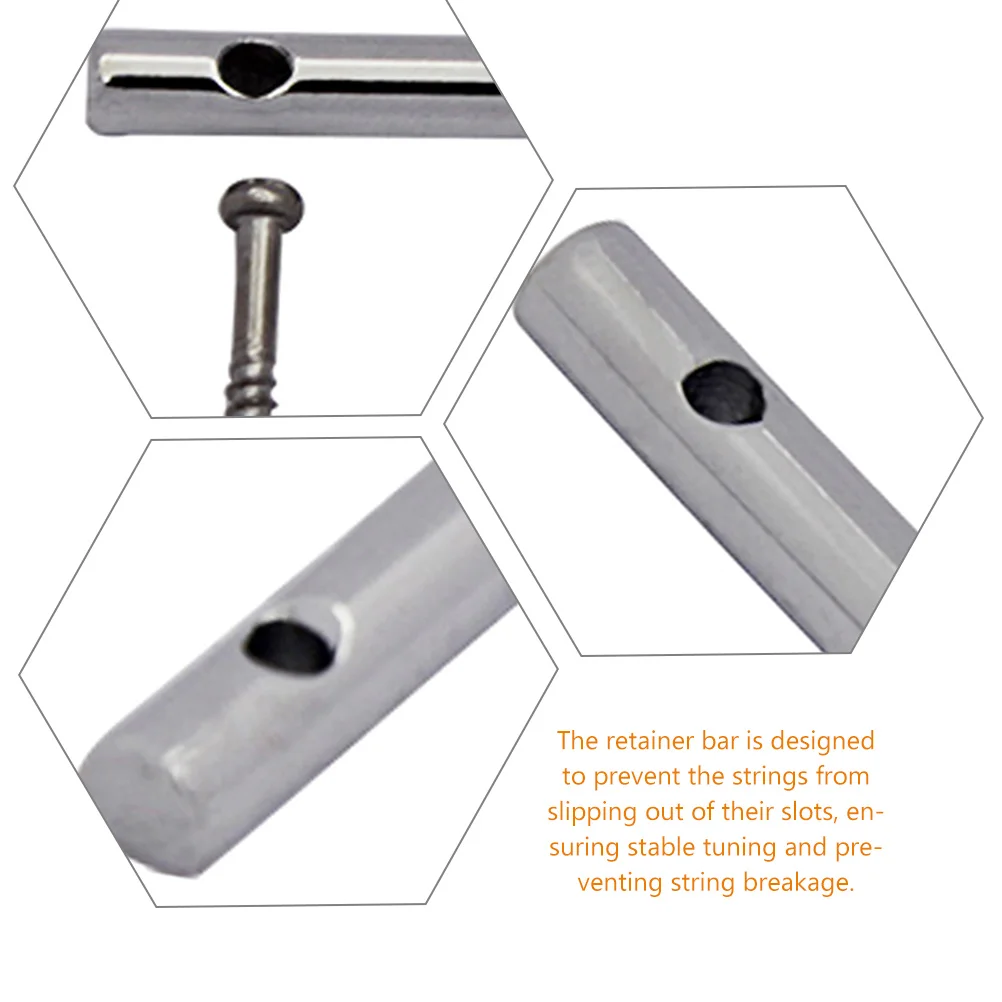 

String Retainer Bar Metal Press String Buckle For Electric Guitar No Slip Design Wide Fit Screws Included Guitar Parts