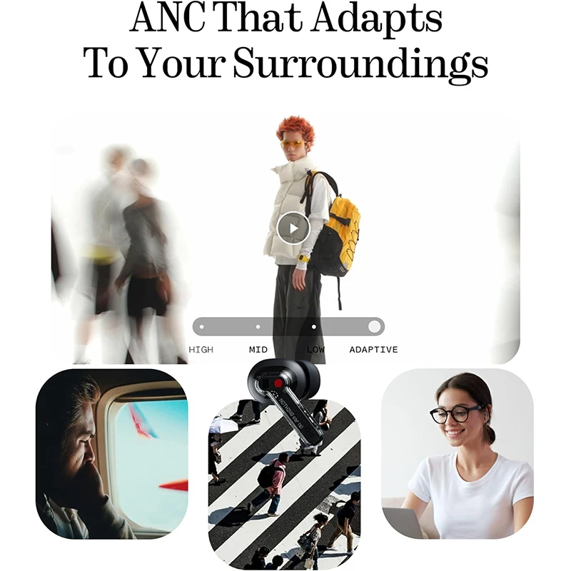 Nothing Ear (a) Auriculares Inalambricos Bluetooth con Integración de ChatGPT, Cancelación de Ruido Activa, Algoritmo de Mejora de Graves y hasta 42,5 Horas de Reproducción 6