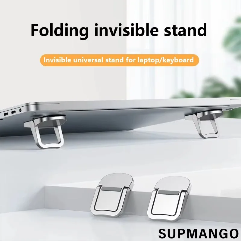 2 sztuk/zestaw stojak na laptopa do stojaka na klawiaturę komputera Riser aluminiowe Mini przenośne stojaki na laptopa do notebooka
