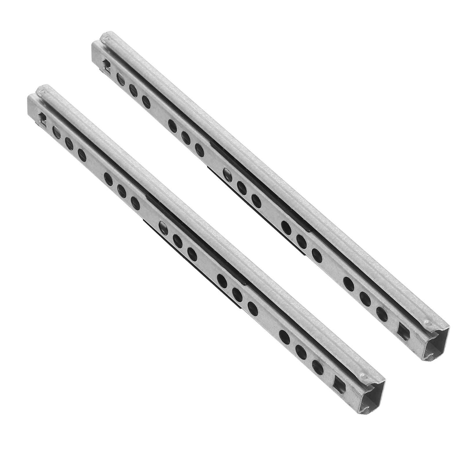2Pcs Narrow Two Section Ball Bearing Drawer Slides Dual Direction Undermount Glides Mini Short Runners For Trash Close