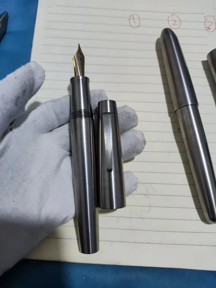 Wingsung NO.9 F/M/B Nib Huge Large Titanium Alloy Ink Converter Fountain Pen Leadership Business Writing Smooth Office Gift