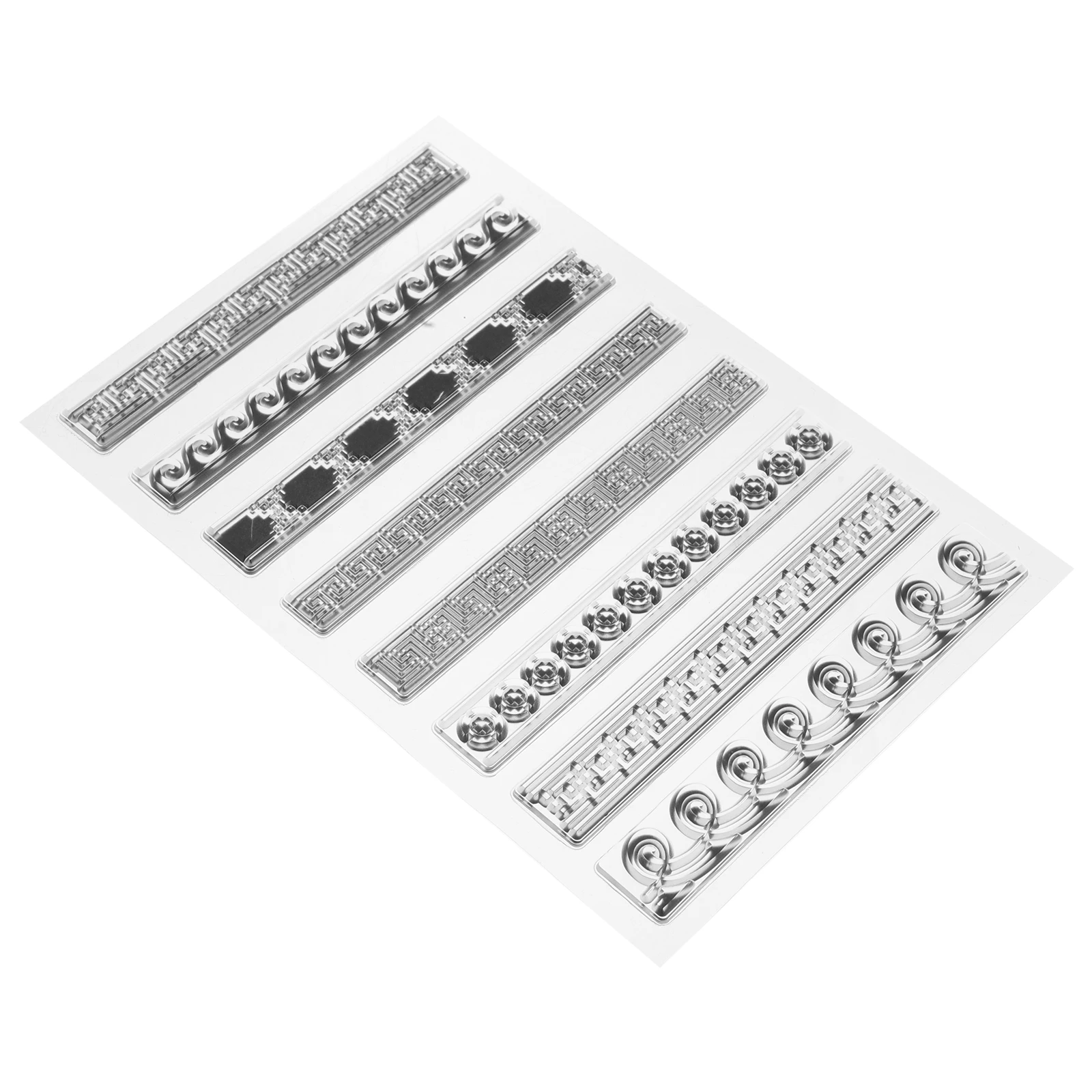 

8pcs Transparent Pvc Stamps Clear Craft Scrapbook Card Making Journaling Stamp Set Durable Pattern Decoration Tools Diy Stamping