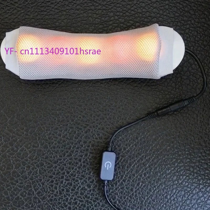 Far Infrared 5-Ball Jade Heating Projector, Tourmaline Thermal Therapy Massage Device, Natural Jade Handheld Massager