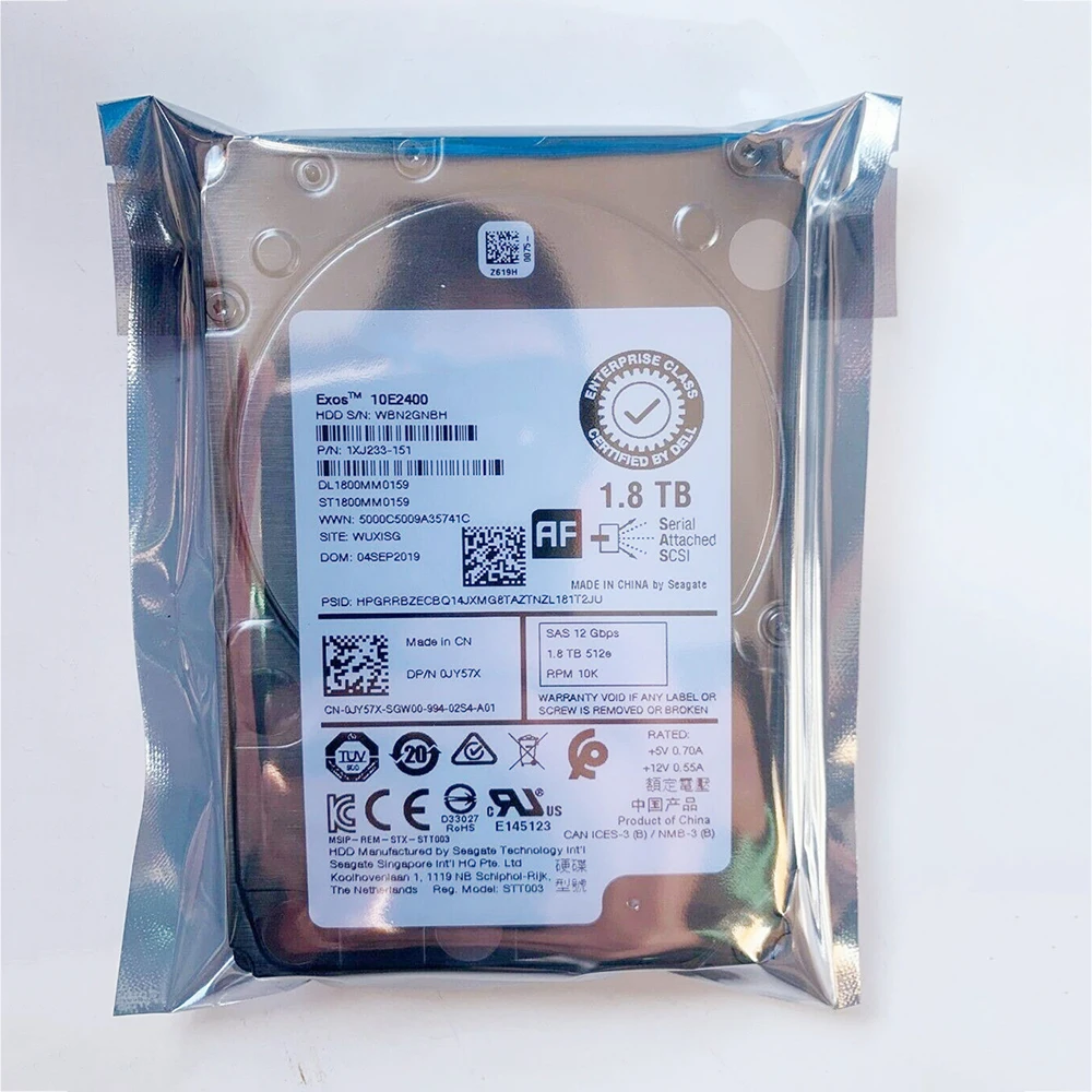

Совершенно новый жесткий диск для Dell ST1800MM0159 12G 0JY57X 1,8T 10K 2,5 "SAS