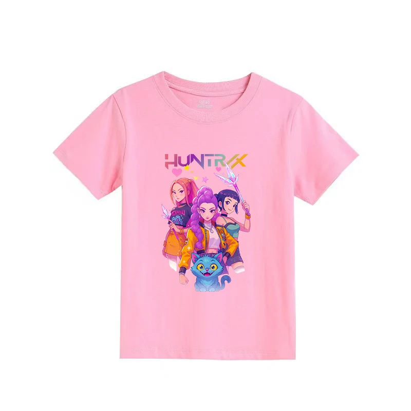 

2025 Kids T-shirt K-Pop Demon Hunters Tiger Shirt Fans Gift Toddler Girl Boy KPop Demon Hunters Tiger Short Sleeve Tshirt