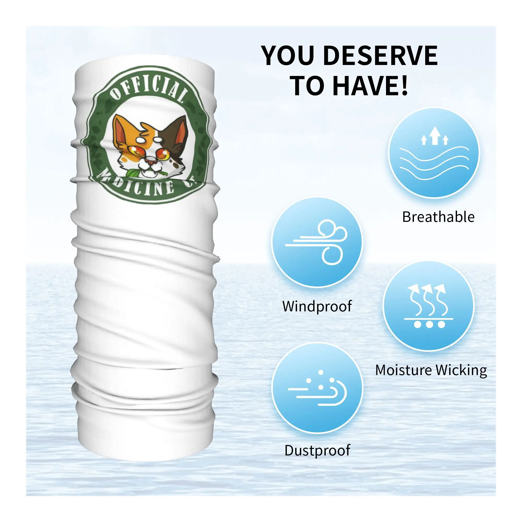 4 Warriors Geneeskunde Kat Bandana Nekhoes Gedrukt Magische Sjaal Multifunctioneel Gezichtsmasker Wandelen Vissen Voor Mannen Vrouwen Volwassen Ademend