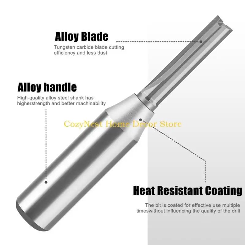 92MF Heavy Duty 1/2Inch Shank Straight Cutting Tool For Electric Trimmers and Mill