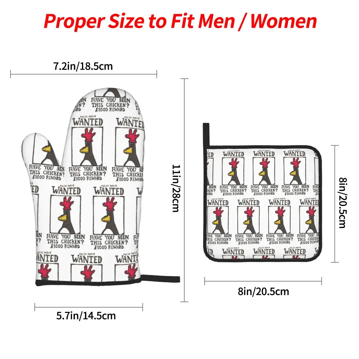 Have You Seen This Chicken Oven Mitts and Pot Holder Sets of 4 for Baking Kitchen Cooking BBQ Resistant Non-Slip Gloves