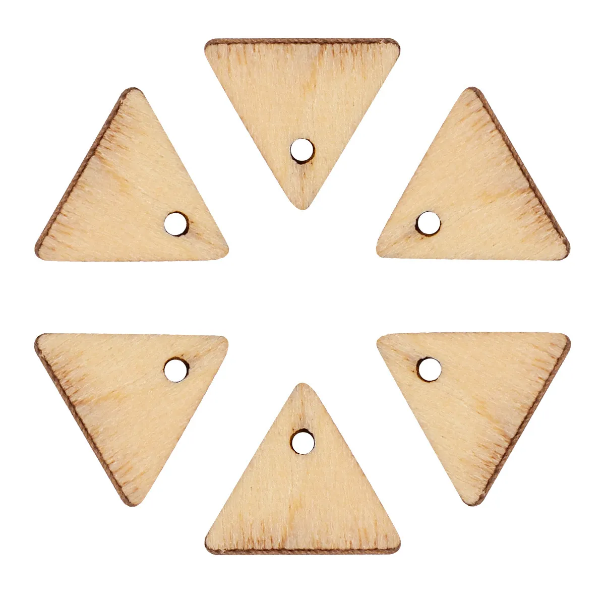 

300 шт. необработанных деревянных треугольных заготовок, гладкие элементы для поделок, декора дома, деревянных украшений, для росписи