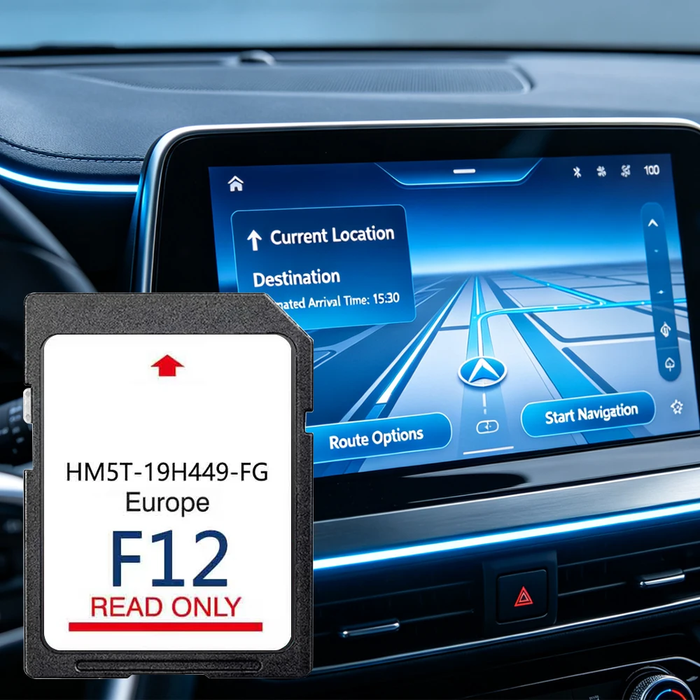 Ultima versione 2024 per Ford Focus Galaxy Kuga Mondeo Edge Escape F150 con Scheda SD GPS 64GB con Mappa Europa e Navigazione Sync2 F12