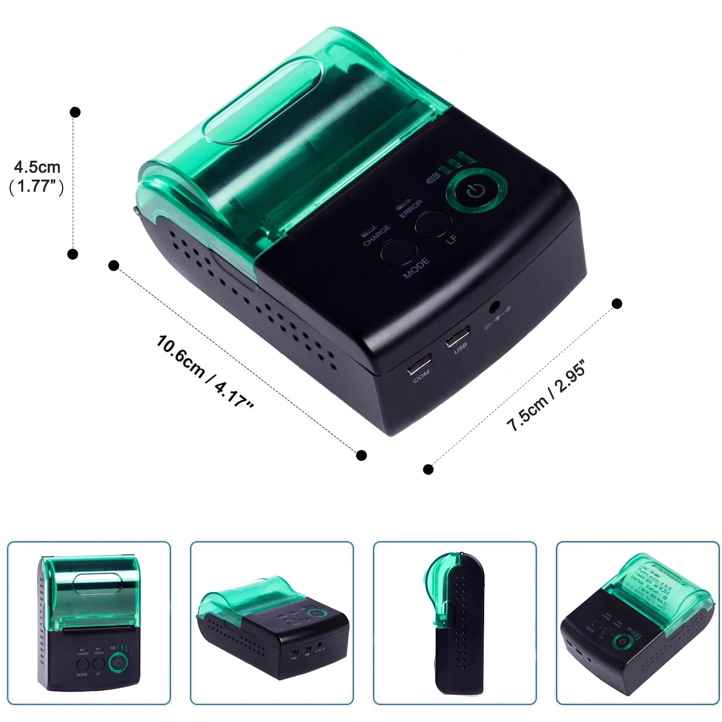 Exclusive design BT wireless Blue Tooth thermal receipt printer for retail shop/restaurant/bar bill printing