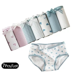 7Pcs/Lot Women's Underwear Cotton Cartoon Panties Print Breathable Briefs Girls Soft Panty Intimates for Female Sexy Lingeries