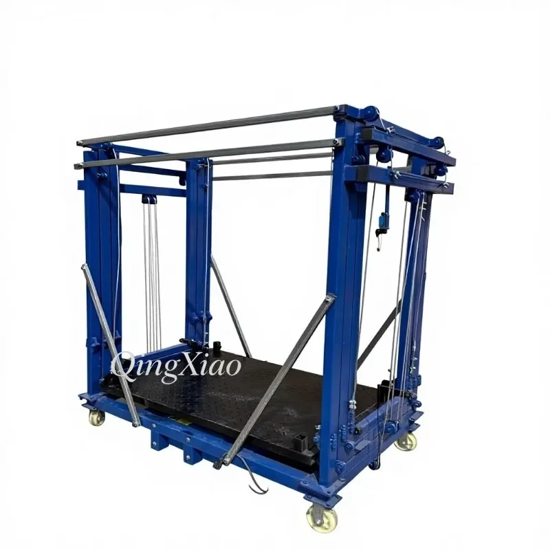 #Electric Foldable Mobile Scaffold Elevator With 2M To 8M Lifting Height For Construction Decoration And Cargo Handling