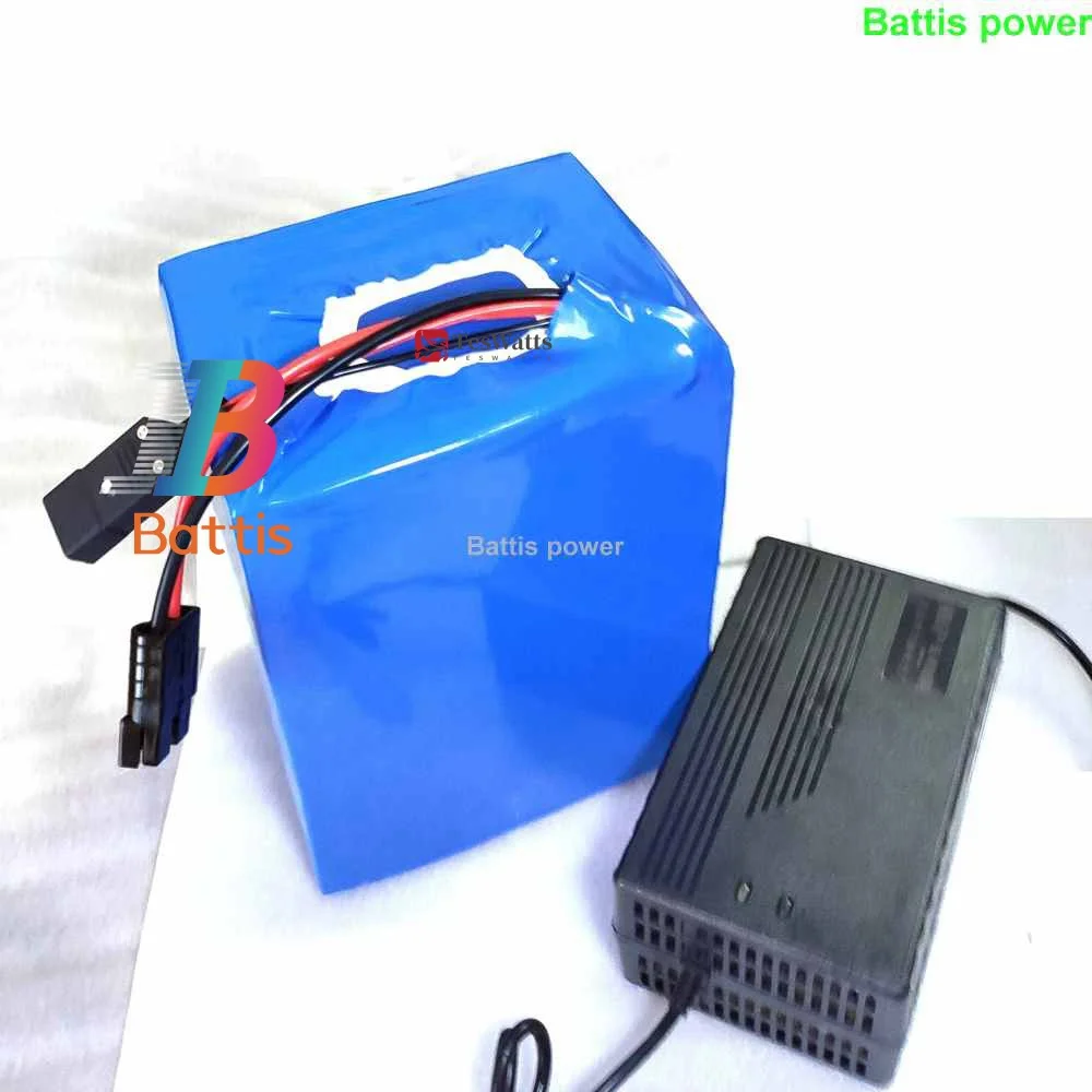 48V 50Ah Lifepo4 48v 40AH lithium battery Bluetooth BMS APP 16S for 2000w Scooter bike tricycle boat go cart +10A charger