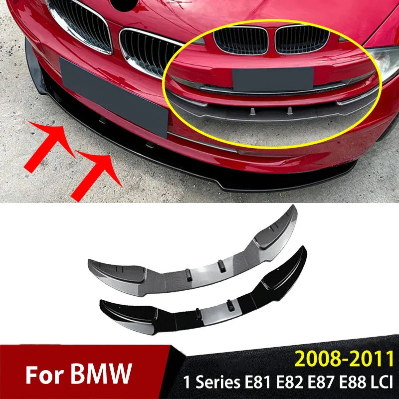 

Front Bumper Lip Spoiler Accessories For BMW 1 Series E81 E82 E87 E88 LCI Standard 2005 To 2011 Car Spiltter Diffuser Body Kit